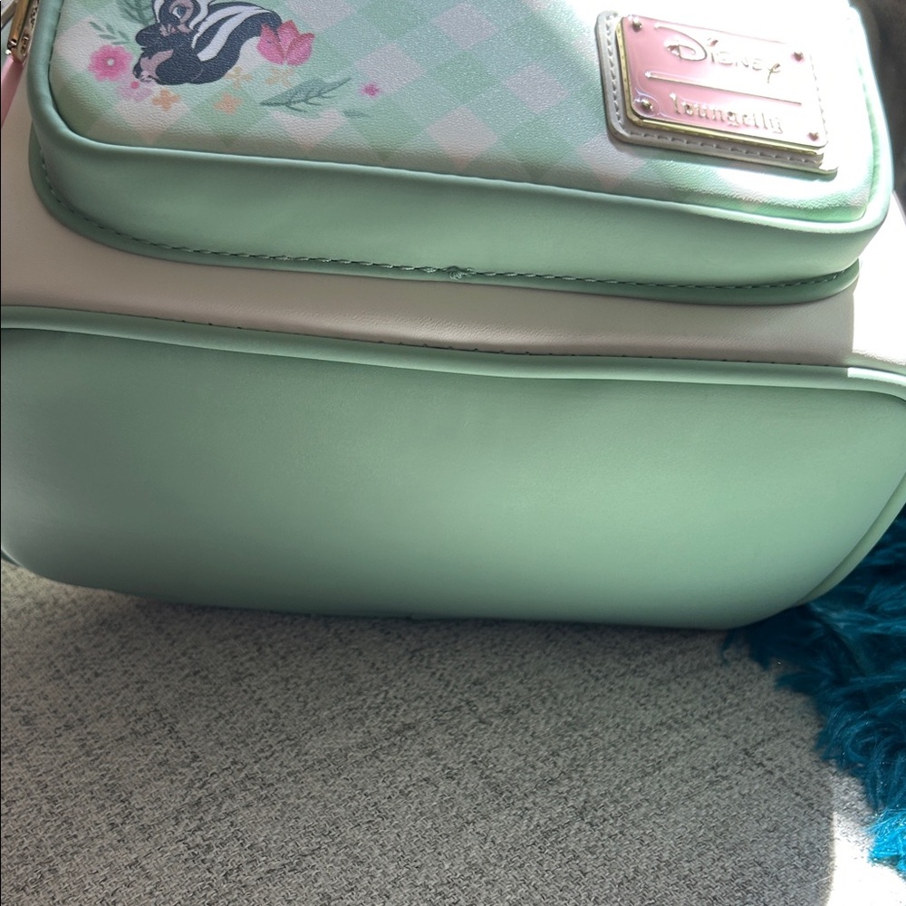 Loungefly Bambi and Thumper- Green and Pink Floral backpack - Picture 7 of 14